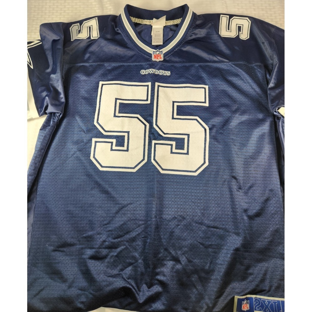 Dallas Cowboys NFL Jersey Thomas Number 55 Size 2XL Blue Vander Esch
